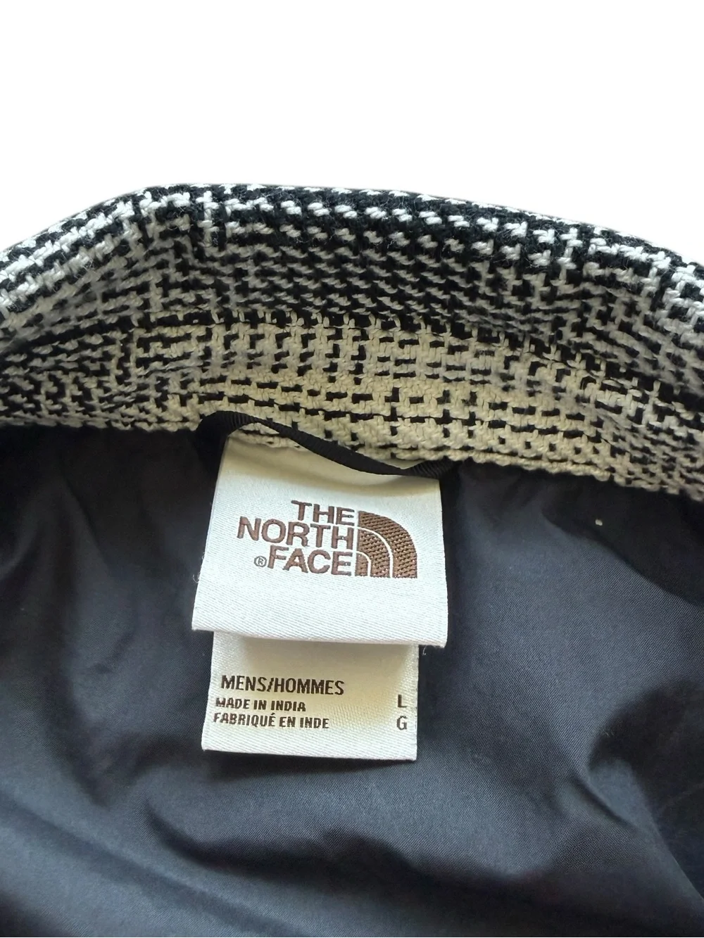 The North Face Plaid Shirt Jacket Shacket Black White Cotton Men’s Large Coat